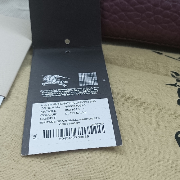 Authentic Burberry Heritage Grain Small Harrogate Crossbody Bag Dusky Mauve - Picture 4 of 16